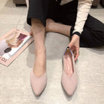 Shallow Mouth Flying Knit Shoes Pointed Toe Flat Knit Egg Roll Shoes - Fashion Look